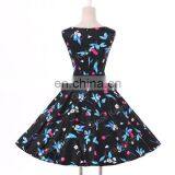 Grace Karin Many Colors Sleeveless Cotton Cheap Short 50s Retro Print Dress CL6086-17# thumbnail-4