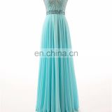 Fiesta Fashion Dresses Luxury Crystals Beaded Chiffon Evening Wear Gown 2016 Sweetheart Backless Sequined Prom Dress Robe Soiree