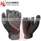 NEW FULL THUMB HALF FINGER GEL PADDED WHEELCHAIR SPECIFIC SPORT GLOVES thumbnail-1