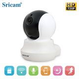 Sricam cheapest Indoor720P rotation IP Camera H.264 CMOS 3.6mm Lens Plug&Play wireless Camera Two way audio MicroSD Card