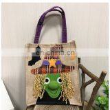Halloween Jute Tote Bag for Trick or Treat Candy thumbnail-5