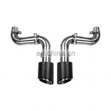 Car Exhaust Pipes For Honda Civic 2016-2018 Two Tube/Carbon Fiber thumbnail-2