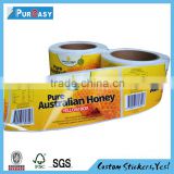 Customized plastic printing food packaging film label roll