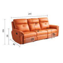 New Space Capsule Leather Function Sofa Modern Minimalist Living Room Three-Seat Electric Function Sofa thumbnail-4