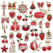 31Pcs Mixed Cute Animals Plants Flowers Enamel Charms DIY Earrings Bracelet Pendant Necklace Accessories For Jewelry Making thumbnail-4