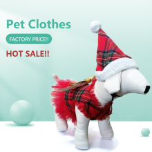 Dog Cute Bow Plaid Skirt/ Christmas Dog Cute Bow Plaid Skirt/ Dog Plaid Skirt/ Dog Red Skirt/ thumbnail-1