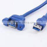 USB3.0 A Male to A Female Extension Cable With Screw Holes thumbnail-2