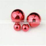 14k Yellow Gold White Freshwater Cultured Pearl and Ball Reversible Stud Earrings FQ-E-94236 thumbnail-6