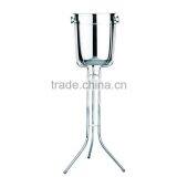 Oasis Galvanized Round Ice Bucket With Stand