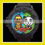 2016 Hot Sell Products Bros Konno and Panda Unisex Waterproof PVC Band Rubber Wrist Black Watch
