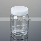 Food suitability plastic transparent square empty baby bottle candy