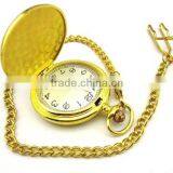 Quartz Gold Tone Full Hunter Pocket Watch thumbnail-1