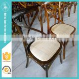 Stacking Wedding Chair French Cross Back Solid Wood Chair