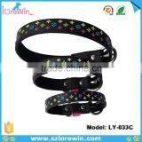 New Pet Supplies PVC Leather Custom Dog Collars 3D Star Pattern thumbnail-4
