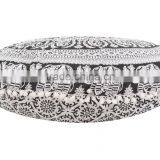 Round Elephant Mandala Floor Pillow Cover Decorative Throw Pillow Case Indian Roundie Large thumbnail-4