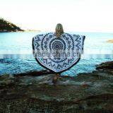 Wholesale Turkish Towel, Aztec Round Beach Towel With Tassels in Stock thumbnail-1