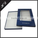 paper t-shirt packaging box with clear pvc window t-shirt box