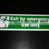 plastic holed emergency exit sign (M-CS077)