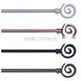 Lavish Home Spiral Finial Modern Curtain Rod Set thumbnail-1