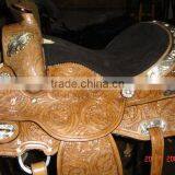 Leather Western Show Saddle thumbnail-1