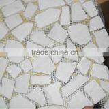 Chinese Wholesale Irregular Size marble/quartzite Mosaic Tiles