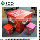 Flat packed hot sale corrugated cardboard furniture