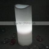 Warm white glow aromatic white electrical led wax candle for church decor