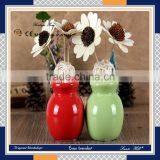 Coloured Flower and Ceramic Bottle Reed Diffuser With Glass Oil Natural Sticks