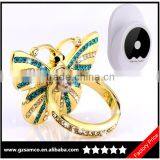 Samco Butterfly Phone Ring Stand Holder 360 Degree Rotating Ring Grip Car Holder Mount Cell Phone and Tablets Anti Drop Ring thumbnail-1