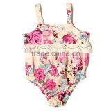 Infant Baby Rompers Clothing Wholesale New Fashion Flower Print Soft Rompers Baby Girls Boutique Summer Rompers thumbnail-1