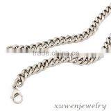 4mm Width Silver Tone Mens Curb 316l Stainless Steel Necklace Chain