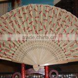 Chinese Style Hand Fan With Bamboo Handle /cotton Fan/polyester Fan thumbnail-1