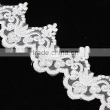 Newest Fashion White Fancy Lace Trim for Bridal Veils Hot Sale S10734