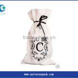 Customized White Velvet Wine Bag With Personal Printing Custom Design Bags thumbnail-1