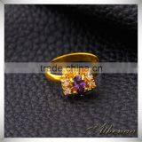 China Wholesale Copper Gold Plating Diamond Engagement Ring UK&US thumbnail-2