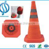 LED Collapsible Fluorescent Orange Safety Traffic Cone