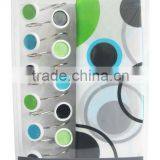 Polyester Shower Curtain With Resin Hooks, Bubbles