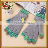 Jacquard Style Gloves Striped Touch Screen Gloves For Smart Phones Softextile Glove thumbnail-2