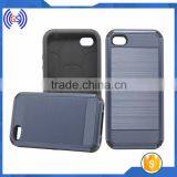 In Stock Phone Case Brush Metal Color Phone Case TPU PC Combo Case