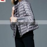 2016 hot sale ladies ultralight down coat with metal zippers