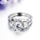 China Wholesale Diamond Design Silver Wedding Ring Set thumbnail-2