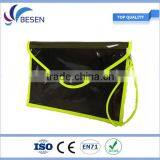 2016 New and Fashin Black Color PVC Envelope Bag for Girls With Handle for Girls thumbnail-1