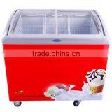 Commercial 182L/282L Curved Glass Top Door Chest Display Freezer Supermarket Freezer thumbnail-6