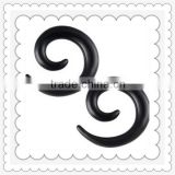 BLACK Acrylic Spiral Earrings O rings ear ring