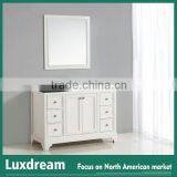 Floor Standing 48" White Wooden Bathroom Vanity Hangzhou Wholesale