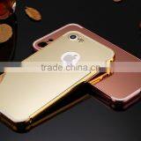 Deluxe Electroplating Mirror TPU Cover for IPhone 7 7 Plus Plating Bumper+Hard Plastic Cover Case thumbnail-2