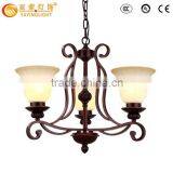 Modern Continental Antique Glass Chandelier, Creative Decorative Wrought Iron Chandelier thumbnail-1