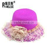 Wholesale Kids Straw Hats Girls Beautiful Flower Sun Hats thumbnail-5