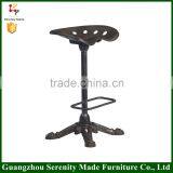 2016 Metal Industrial Adjustable Bar Stool With Footrest