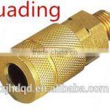 1/4" 3/8" 1/2" NPT HIGH QUALITY RUFLATE (USA) TYPE MALE COUPLER thumbnail-1